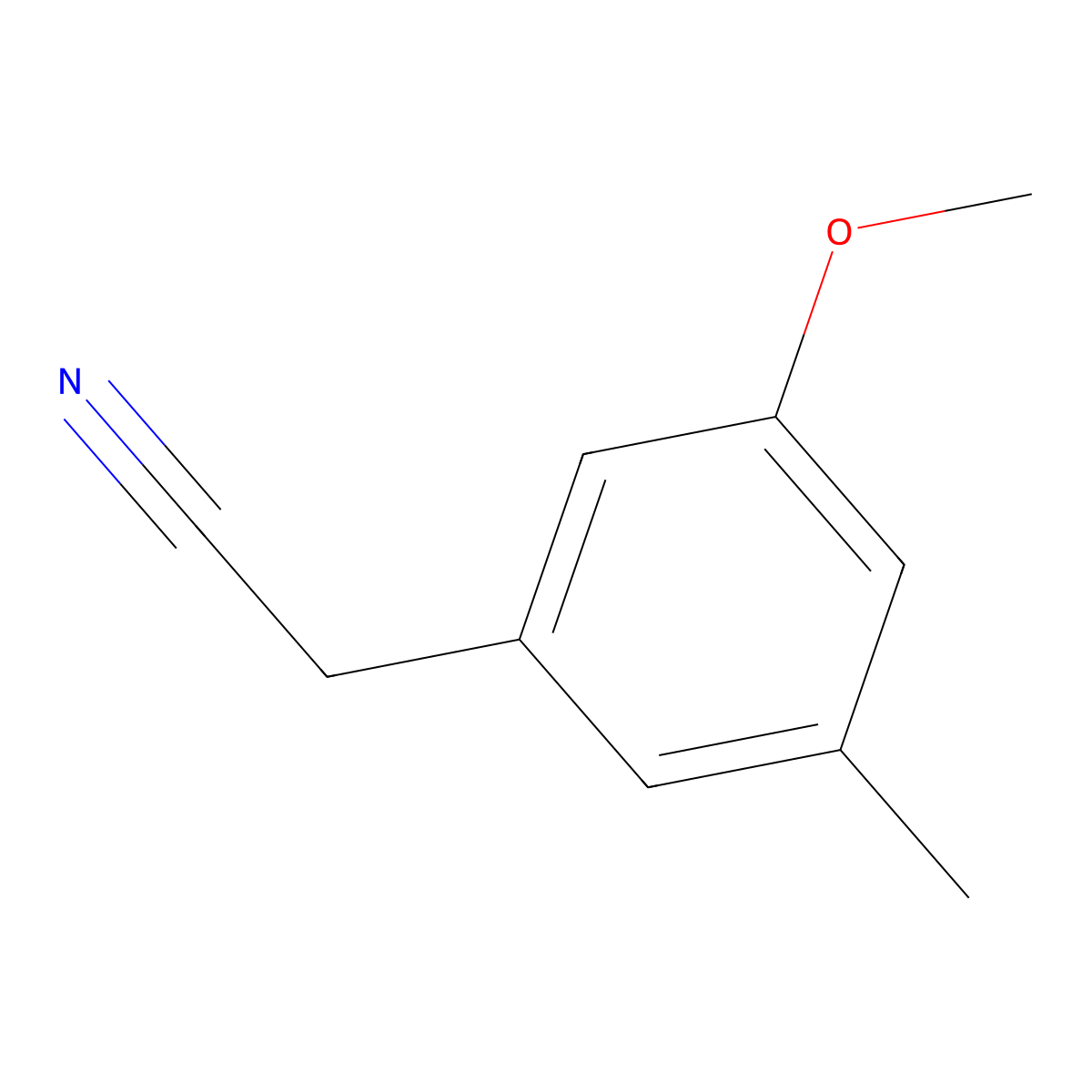 (3-Methoxy-5-methylphenyl)acetonitrile molecular structure, CAS 200214-25-1