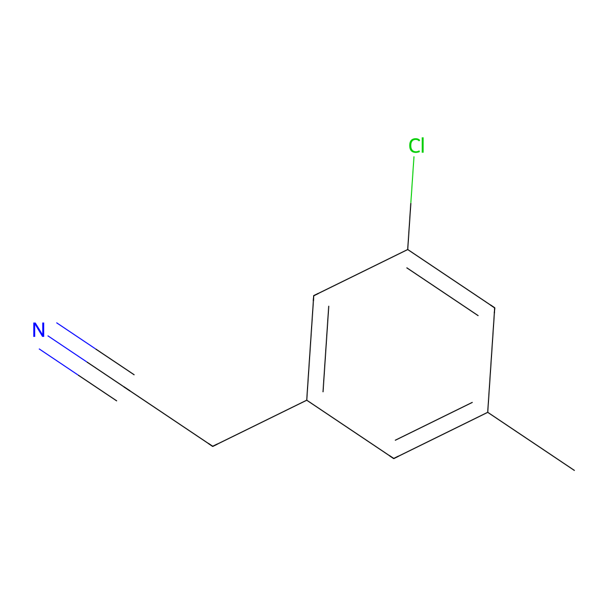 2-(3-Chloro-5-methylphenyl)acetonitrile molecular structure, CAS 200214-42-2