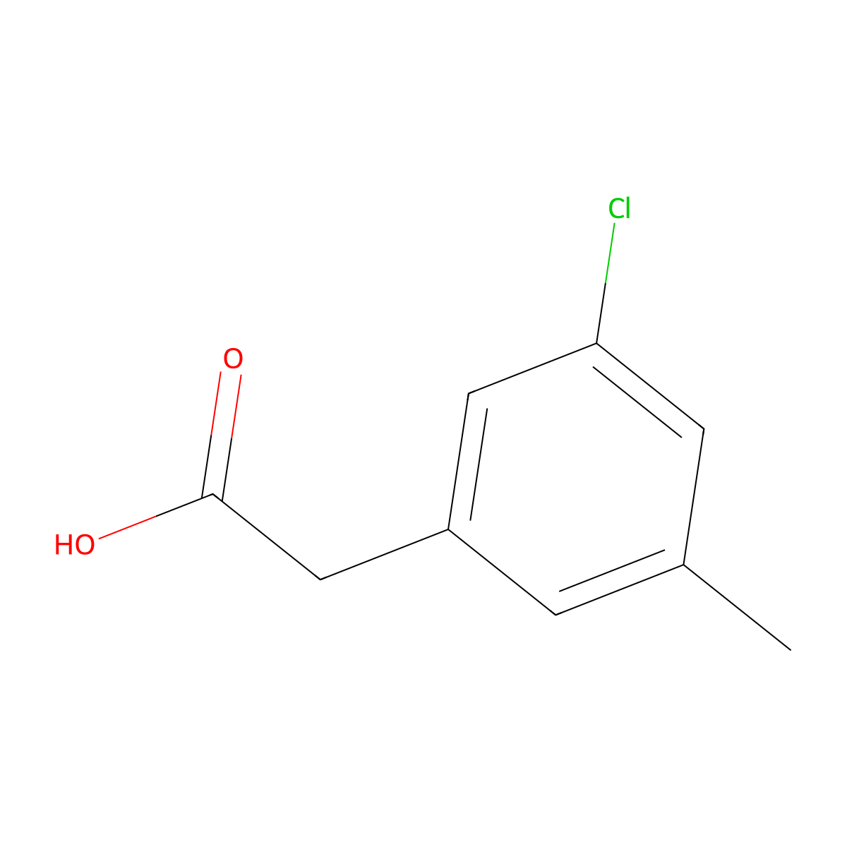 2-(3-Chloro-5-methylphenyl)acetic acid molecular structure, CAS 200214-43-3