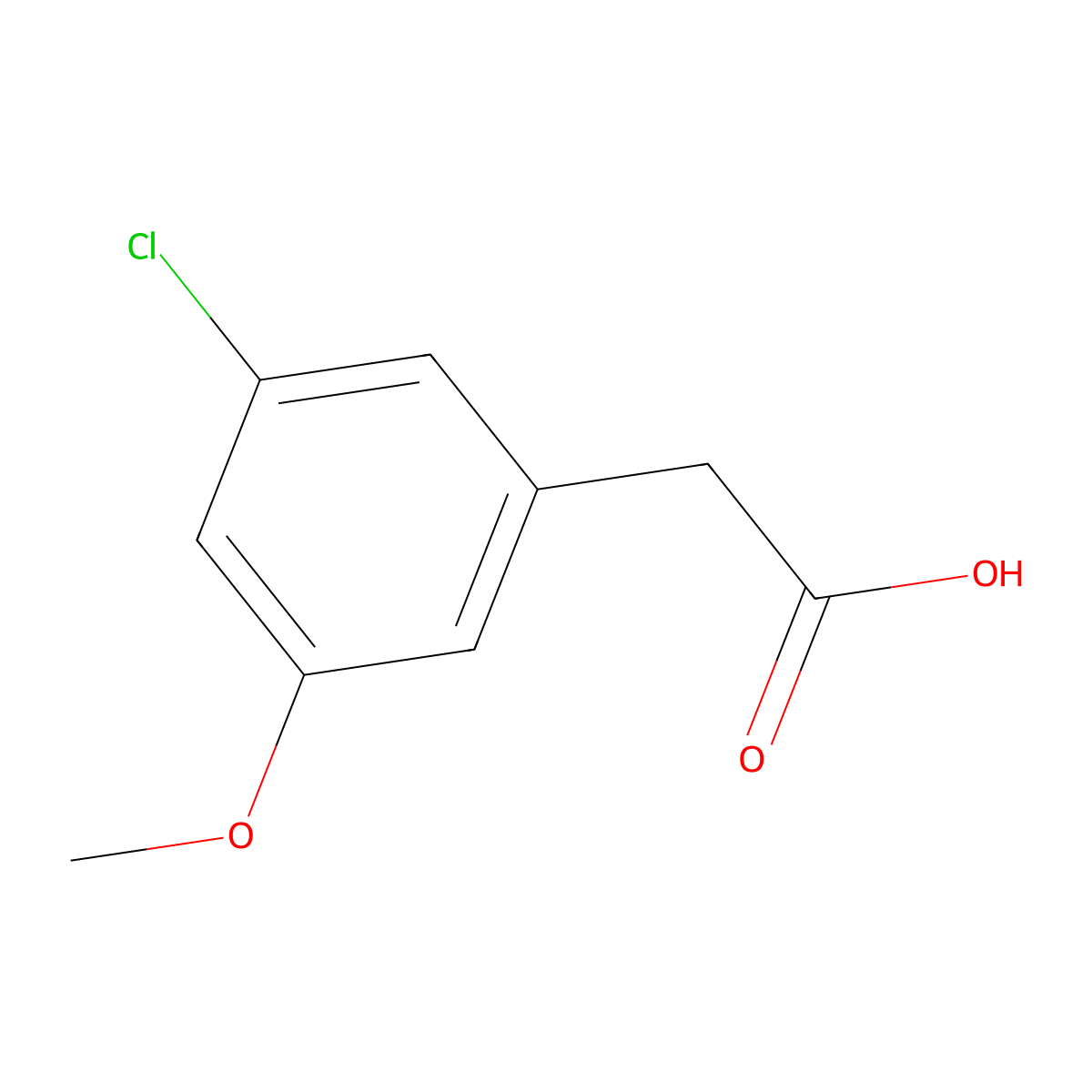 2-(3-Chloro-5-methoxyphenyl)acetic acid molecular structure, CAS 200214-66-0