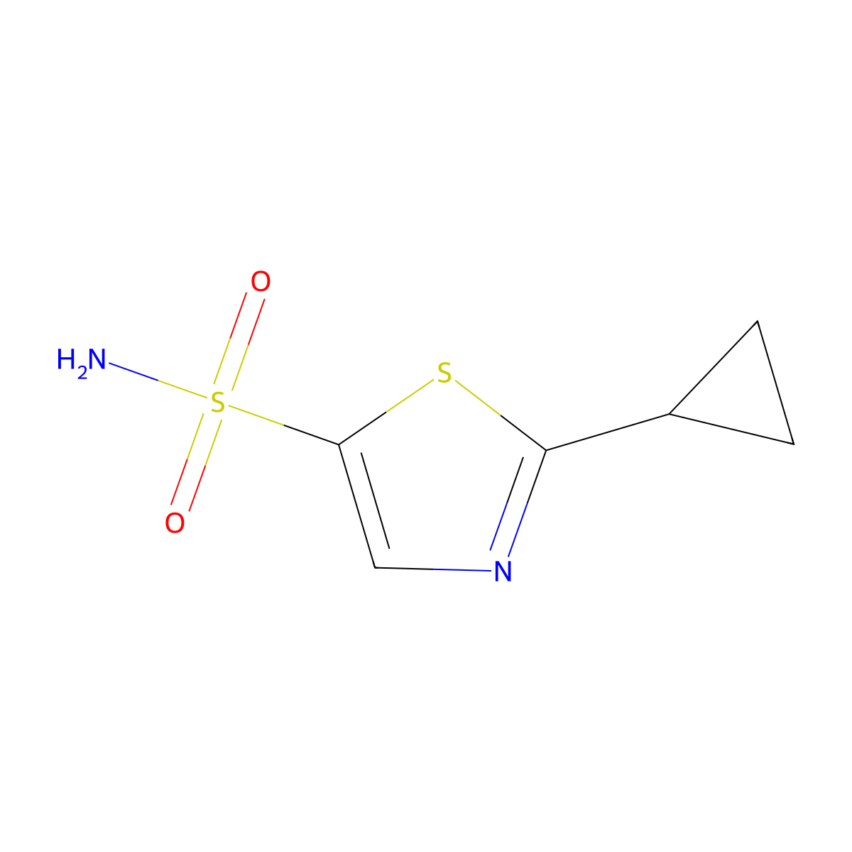2-Cyclopropyl-1,3-thiazole-5-sulfonamide molecular structure, CAS 2002173-18-2