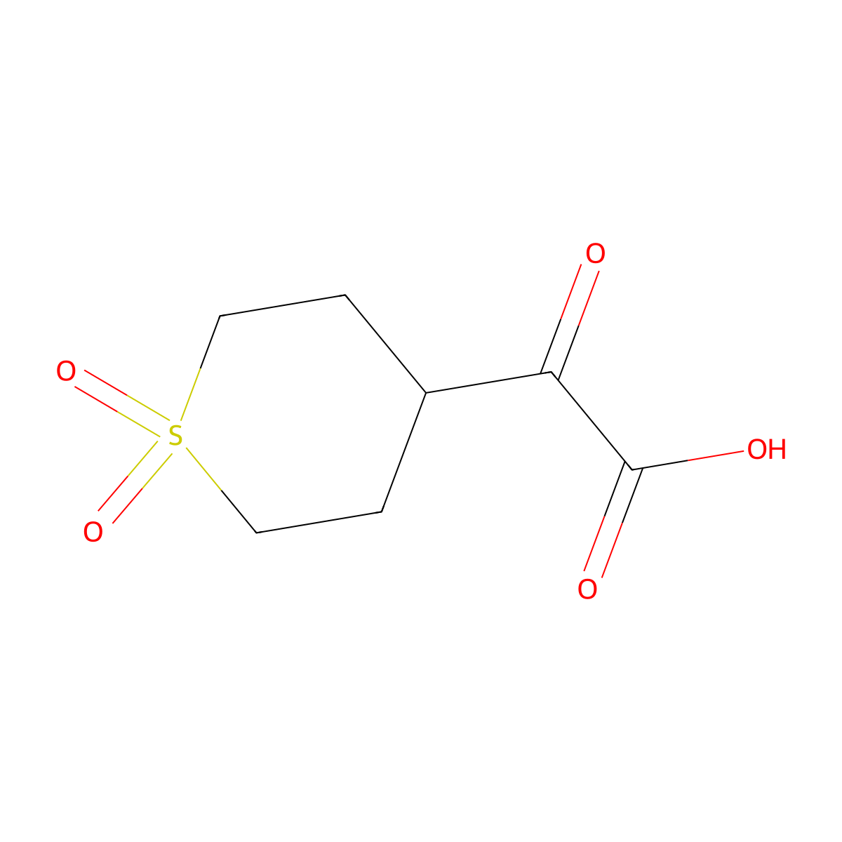 2-(1,1-Dioxo-1lambda6-thian-4-yl)-2-oxoacetic acid molecular structure, CAS 2002178-69-8