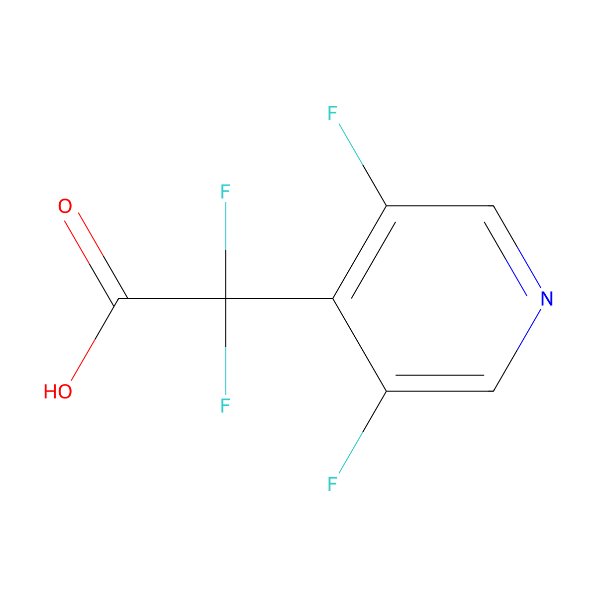 2-(3,5-Difluoropyridin-4-yl)-2,2-difluoroacetic acid molecular structure, CAS 2002183-78-8