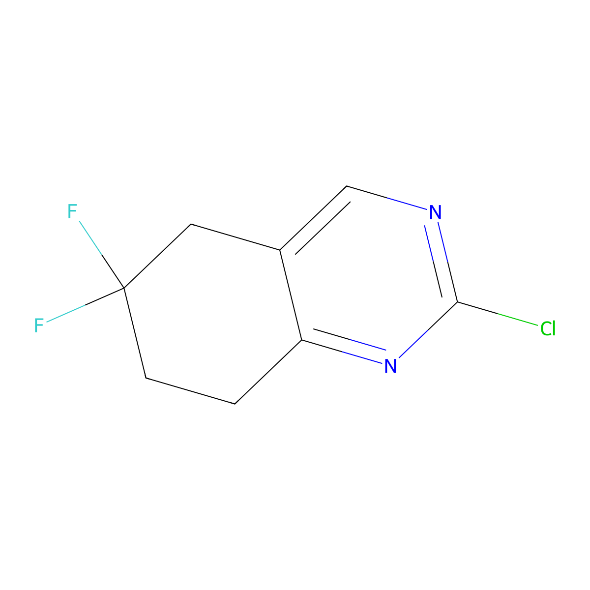 2-Chloro-6,6-difluoro-5,6,7,8-tetrahydroquinazoline molecular structure, CAS 2002287-57-0
