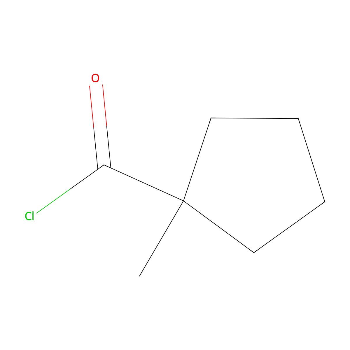 1-Methylcyclopentane-1-carbonyl chloride molecular structure, CAS 20023-50-1