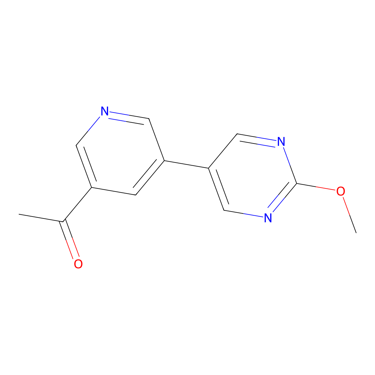 1-[5-(2-Methoxy-5-pyrimidinyl)-3-pyridinyl]ethanone molecular structure, CAS 2002300-55-0