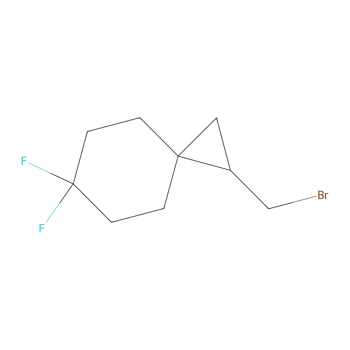 1-(Bromomethyl)-6,6-difluorospiro[2.5]octane molecular structure, CAS 2002304-22-3