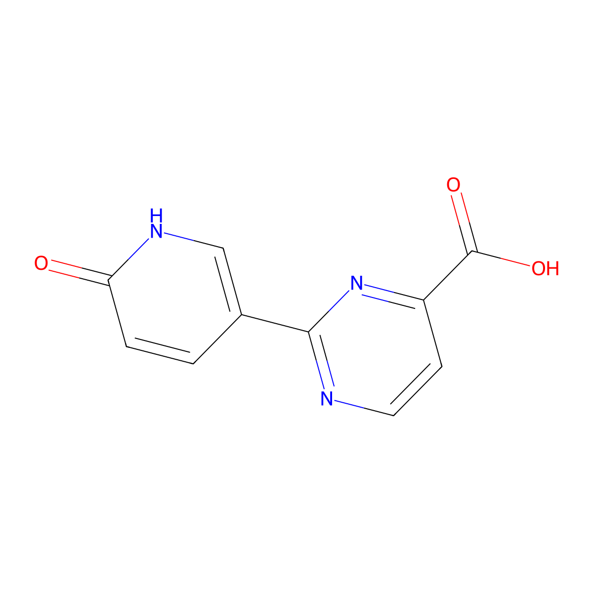 2-(6-Oxo-1,6-dihydropyridin-3-yl)pyrimidine-4-carboxylic acid molecular structure, CAS 2002338-52-3