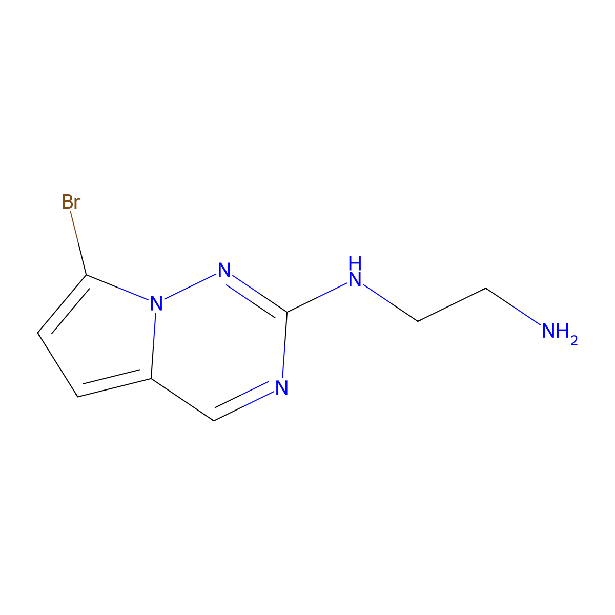 N1-(7-Bromopyrrolo[2,1-f][1,2,4]triazin-2-yl)ethane-1,2-diamine molecular structure, CAS 2002371-00-6