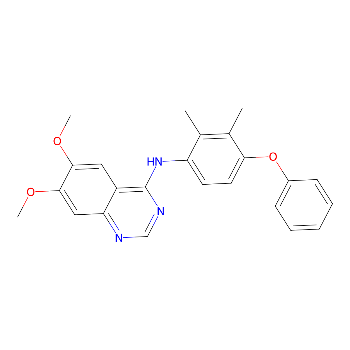 N-(2,3-dimethyl-4-phenoxyphenyl)-6,7-dimethoxyquinazolin-4-amine molecular structure, CAS 2002381-27-1