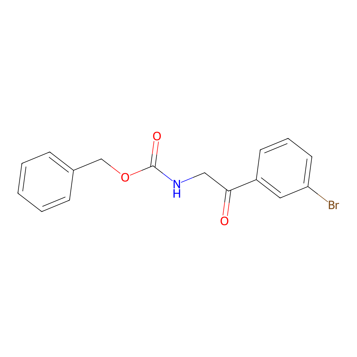 benzyl N-[2-(3-bromophenyl)-2-oxoethyl]carbamate molecular structure, CAS 2002387-70-2