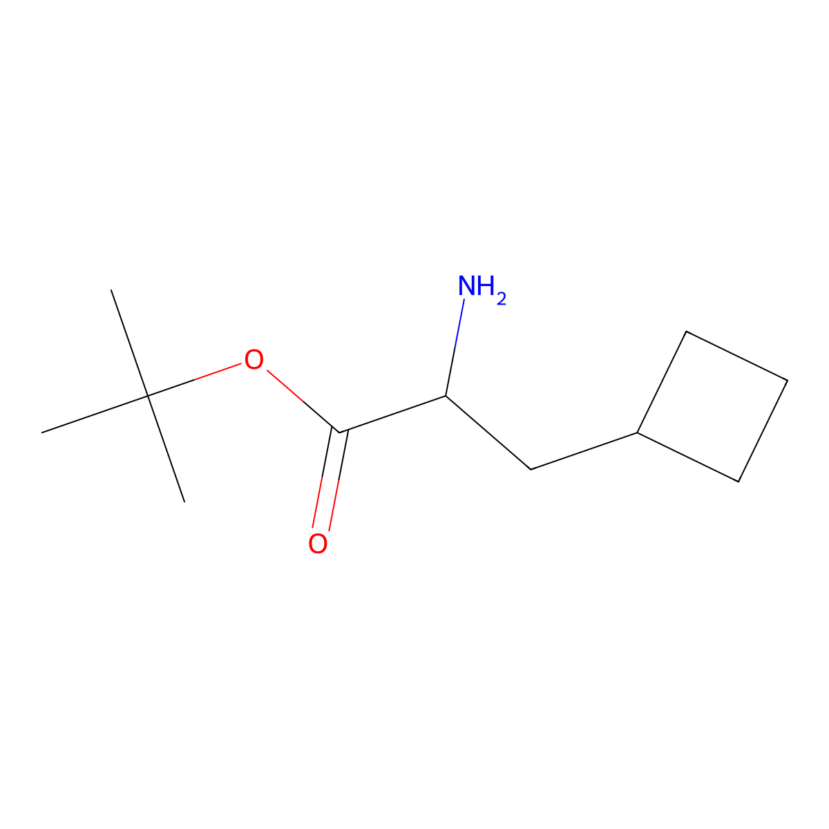 (R)-tert-Butyl 2-amino-3-cyclobutylpropanoate molecular structure, CAS 2002433-09-0