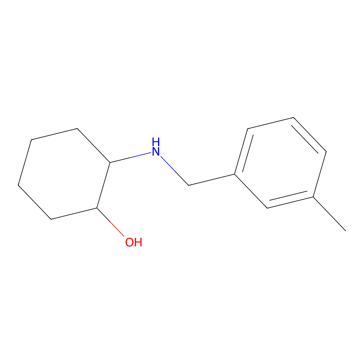 (1S,2S)-2-{[(3-methylphenyl)methyl]amino}cyclohexan-1-ol molecular structure, CAS 2002449-19-4