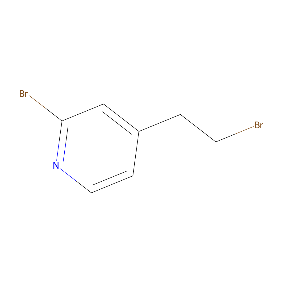 2-Bromo-4-(2-bromoethyl)pyridine molecular structure, CAS 2002471-83-0