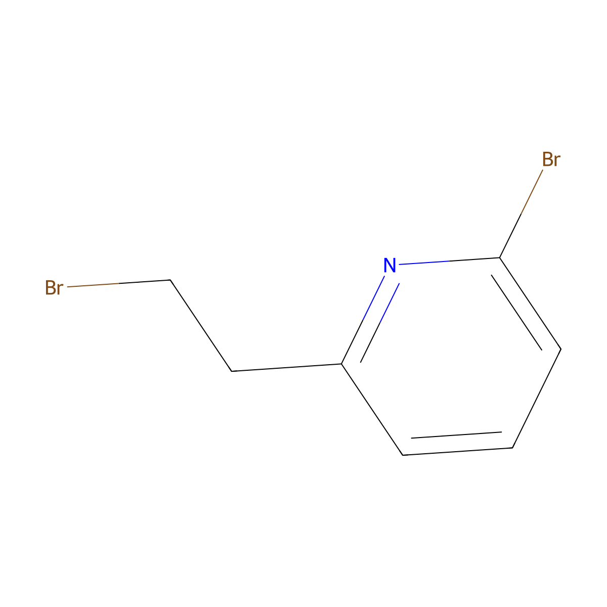 2-Bromo-6-(2-bromoethyl)pyridine molecular structure, CAS 2002472-55-9