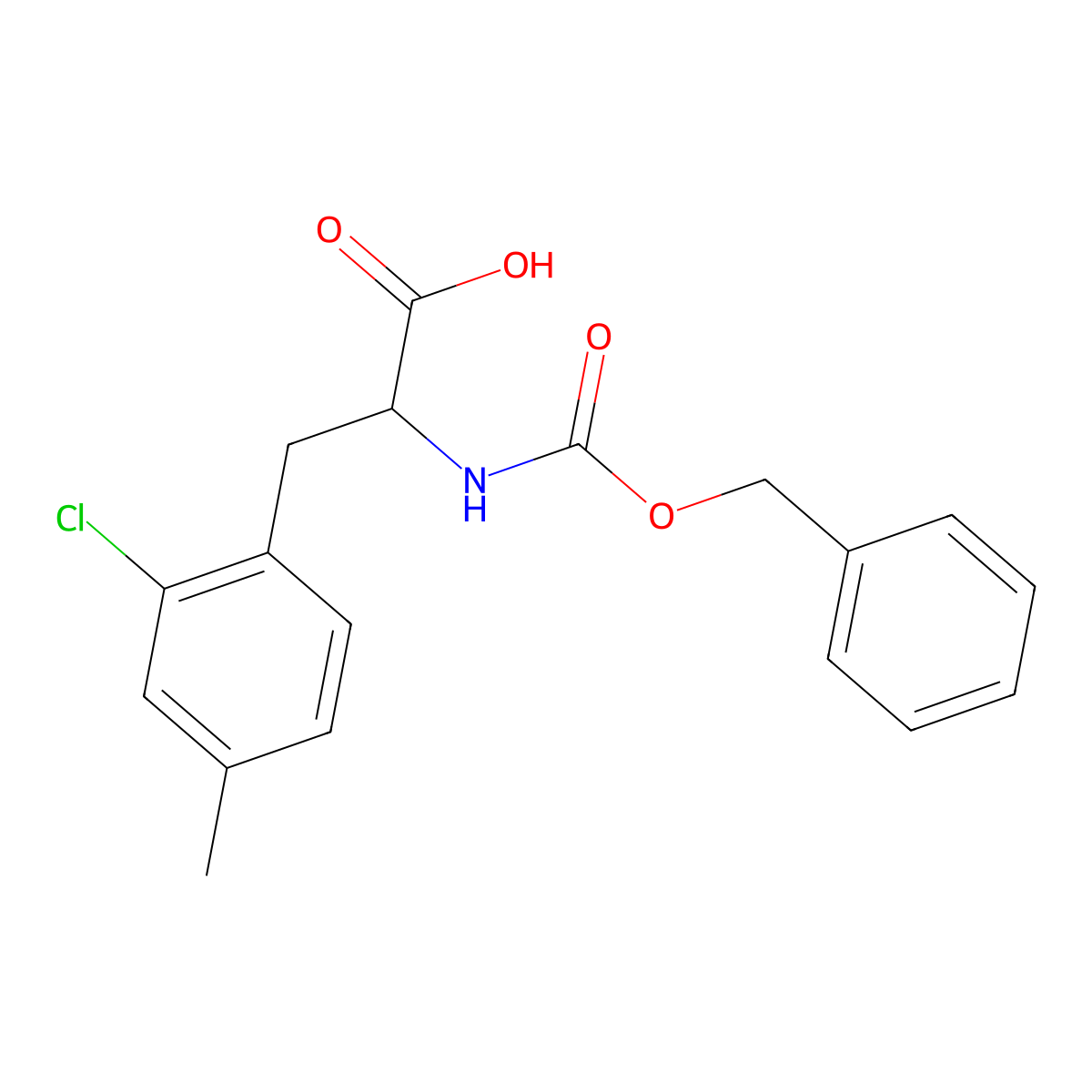(2S)-2-{[(benzyloxy)carbonyl]amino}-3-(2-chloro-4-methylphenyl)propanoic acid molecular structure, CAS 2002479-50-5