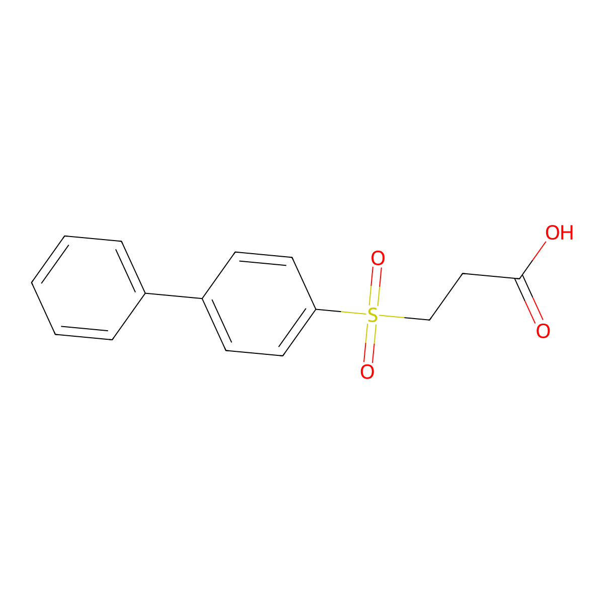 3-(Biphenyl-4-sulfonyl)-propionic acid molecular structure, CAS 20025-59-6