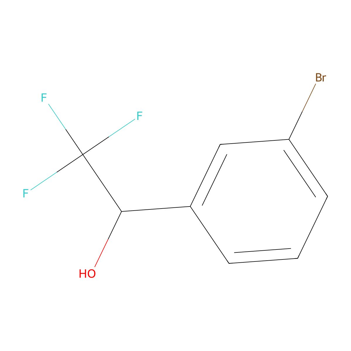 (1S)-1-(3-bromophenyl)-2,2,2-trifluoroethan-1-ol molecular structure, CAS 2002534-71-4