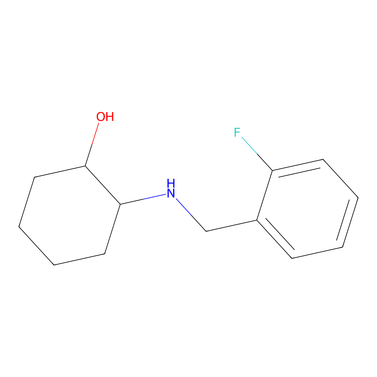 (1S,2S)-2-{[(2-fluorophenyl)methyl]amino}cyclohexan-1-ol molecular structure, CAS 2002537-31-5