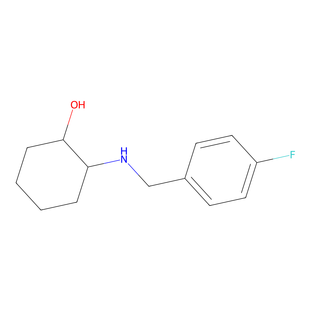 (1S,2S)-2-{[(4-fluorophenyl)methyl]amino}cyclohexan-1-ol molecular structure, CAS 2002557-83-5