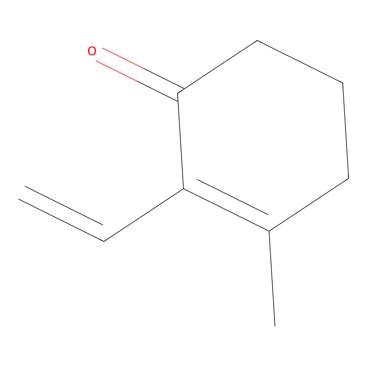 2-Ethenyl-3-methylcyclohex-2-en-1-one molecular structure, CAS 20026-79-3