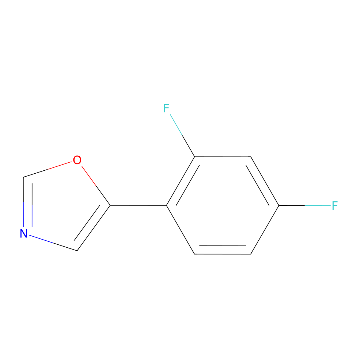 5-(2,4-Difluorophenyl)oxazole molecular structure, CAS 2002657-55-6