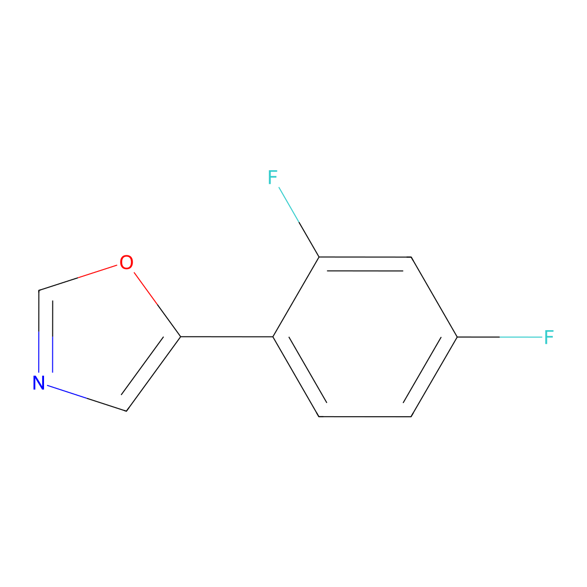 5-(2,4-Difluorophenyl)oxazole molecular structure, CAS 2002657-55-6
