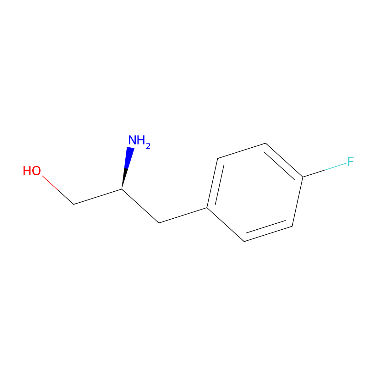 (S)-2-amino-3-(4-fluorophenyl)propan-1-ol molecular structure, CAS 200267-65-8