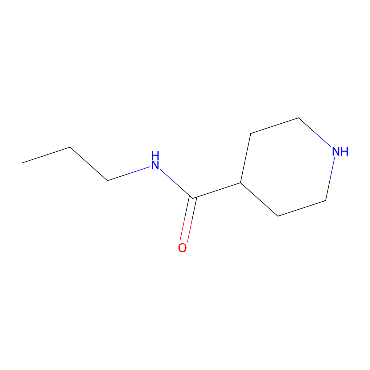 N-propylpiperidine-4-carboxamide molecular structure, CAS 200267-73-8