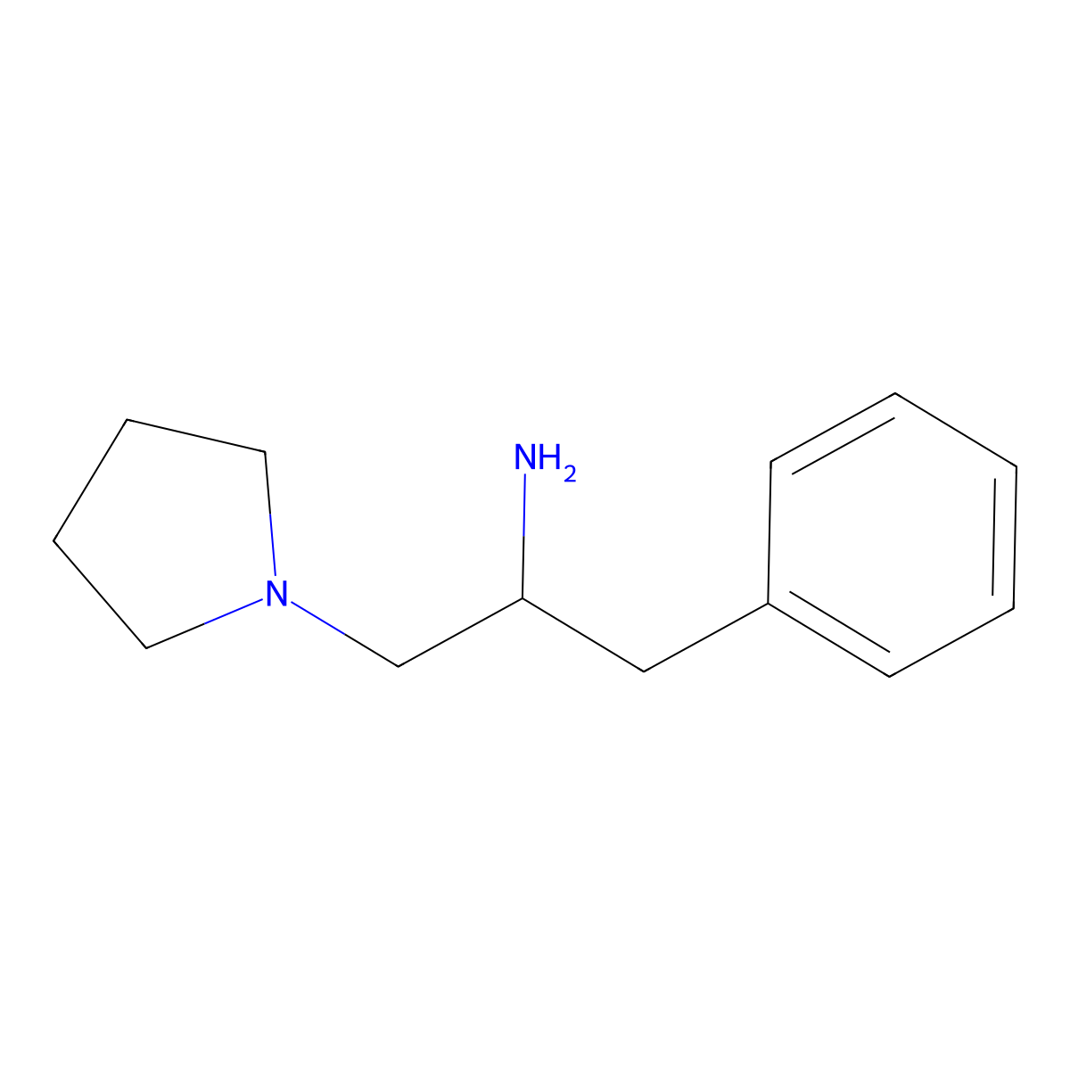 (2S)-1-Phenyl-3-(pyrrolidin-1-yl)propan-2-amine molecular structure, CAS 200267-75-0