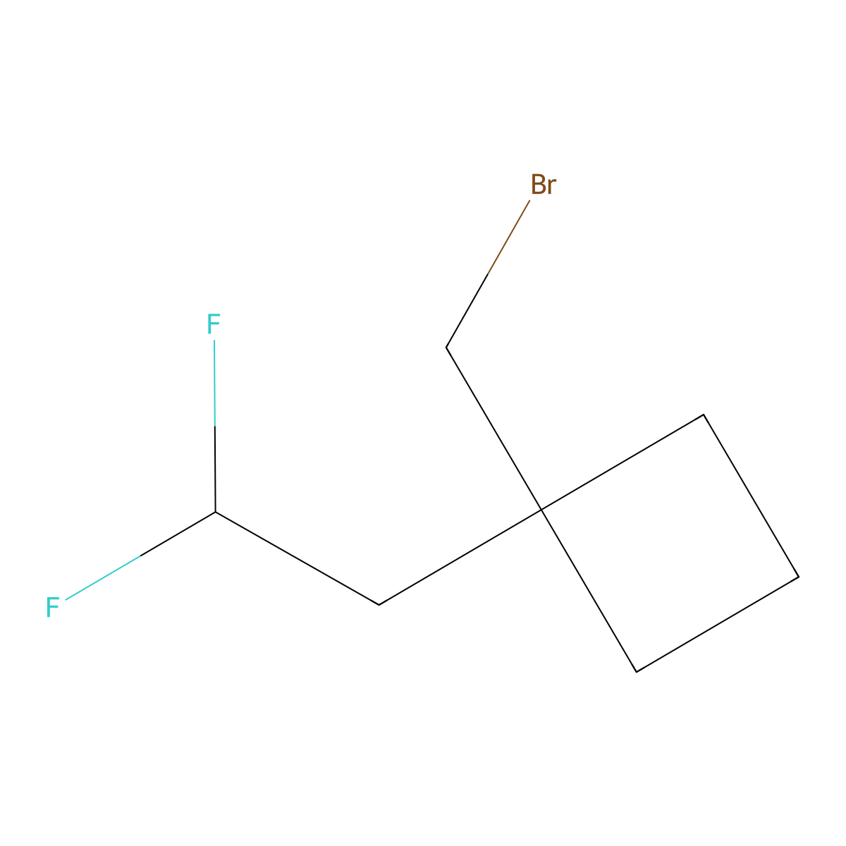 1-(Bromomethyl)-1-(2,2-difluoroethyl)cyclobutane molecular structure, CAS 2002677-27-0