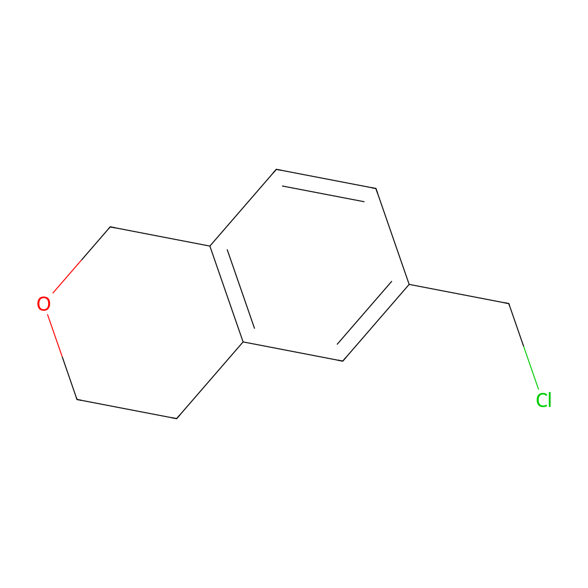 6-(chloromethyl)-3,4-dihydro-1H-2-benzopyran molecular structure, CAS 2002694-28-0