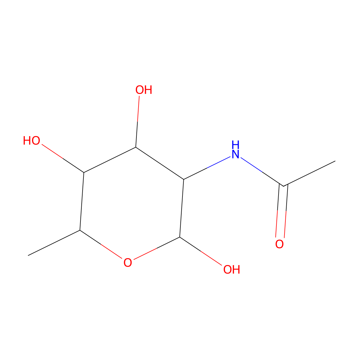 2-Acetamido-2,6-Dideoxy-Hexose molecular structure, CAS 200272-62-4