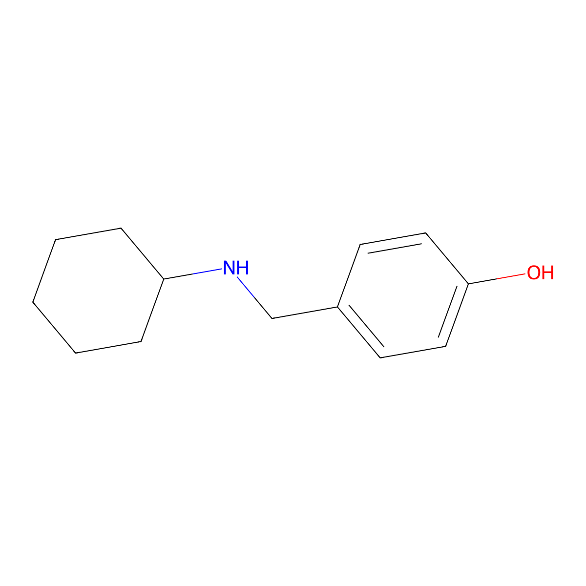 4-[(Cyclohexylamino)methyl]phenol molecular structure, CAS 200274-73-3