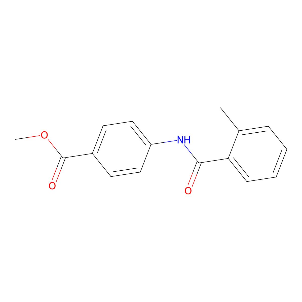 Methyl 4-[(2-methylbenzoyl)amino]benzoate molecular structure, CAS 200278-95-1