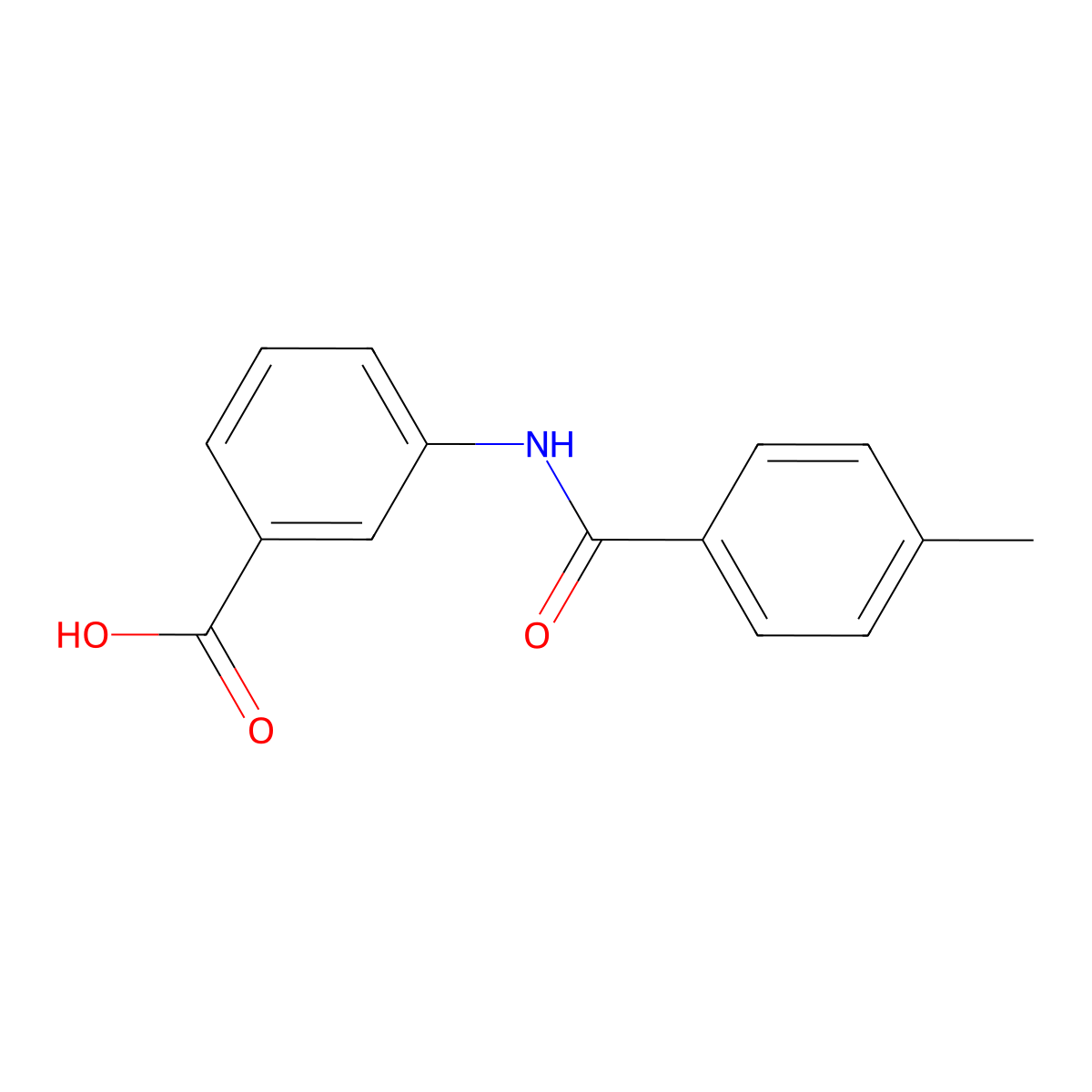 3-[(4-Methylbenzoyl)amino]benzoic acid molecular structure, CAS 200279-02-3