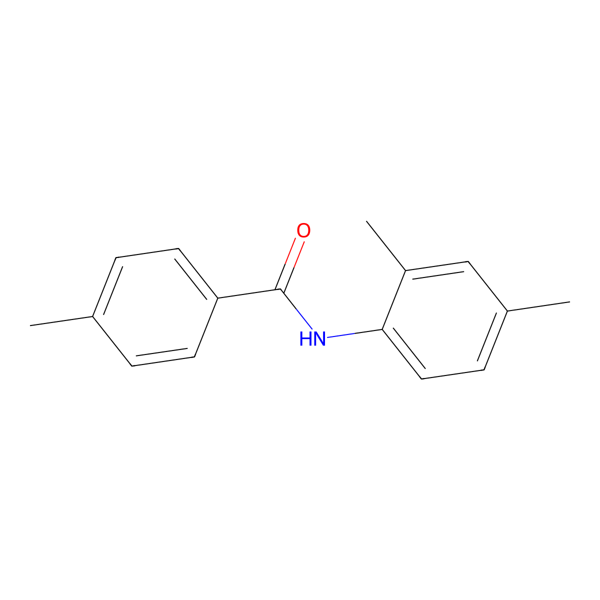 N-(2,4-dimethylphenyl)-4-methylbenzamide molecular structure, CAS 200279-68-1