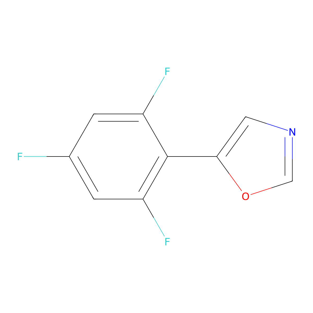5-(2,4,6-Trifluorophenyl)oxazole molecular structure, CAS 2002792-02-9