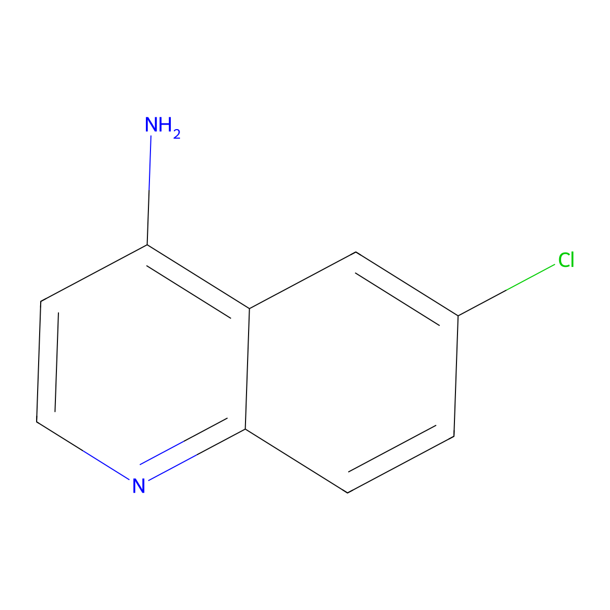 6-Chloroquinolin-4-amine molecular structure, CAS 20028-60-8
