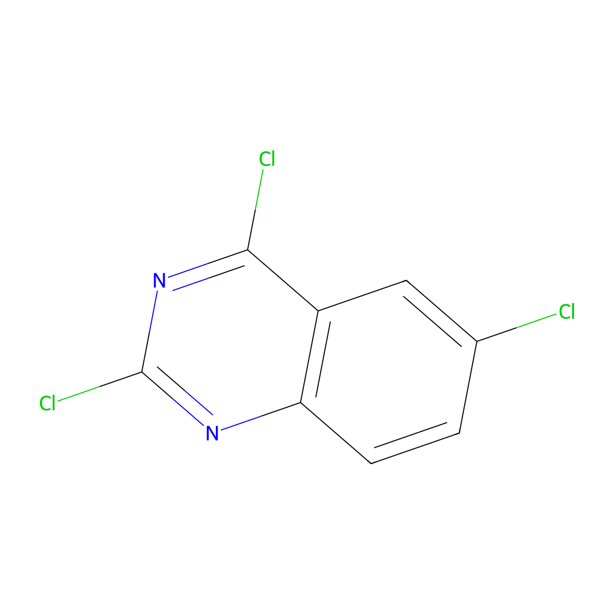 2,4,6-Trichloroquinazoline molecular structure, CAS 20028-68-6