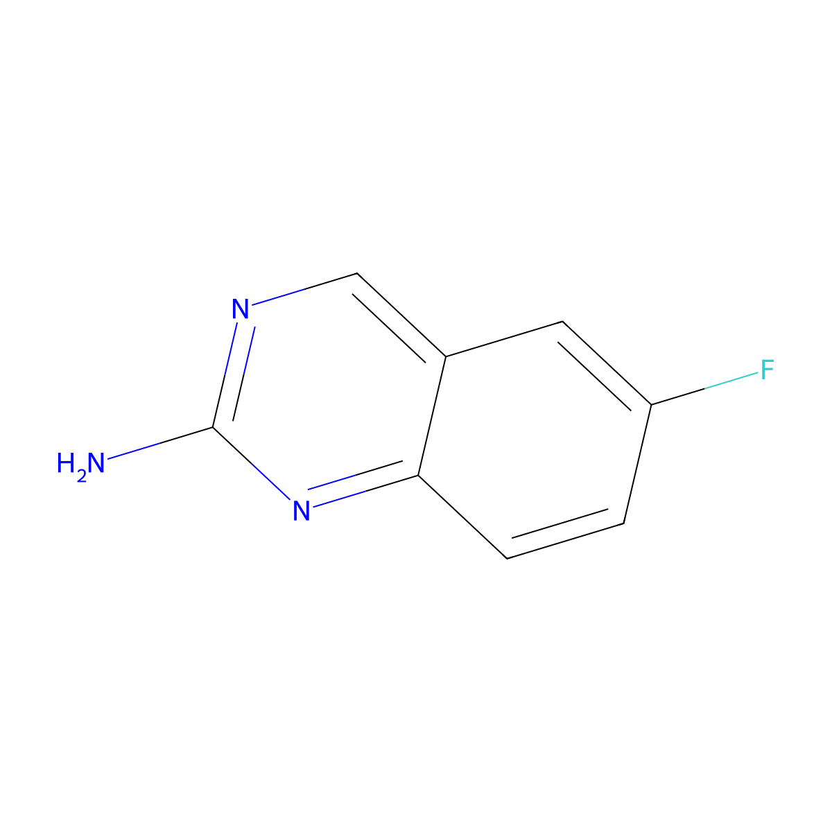 6-Fluoroquinazolin-2-amine molecular structure, CAS 20028-72-2