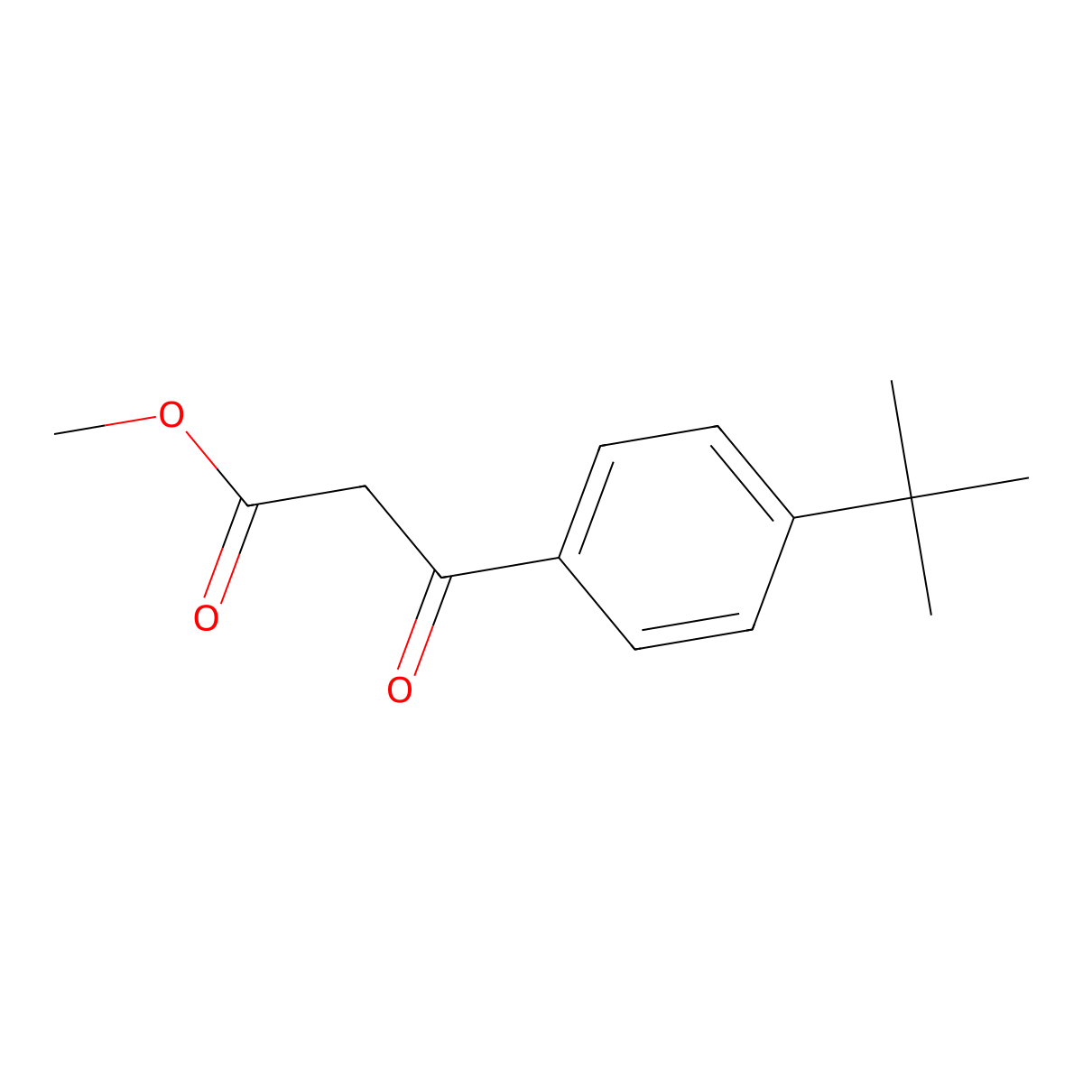Methyl 3-(4-tert-butylphenyl)-3-oxopropanoate molecular structure, CAS 200280-57-5