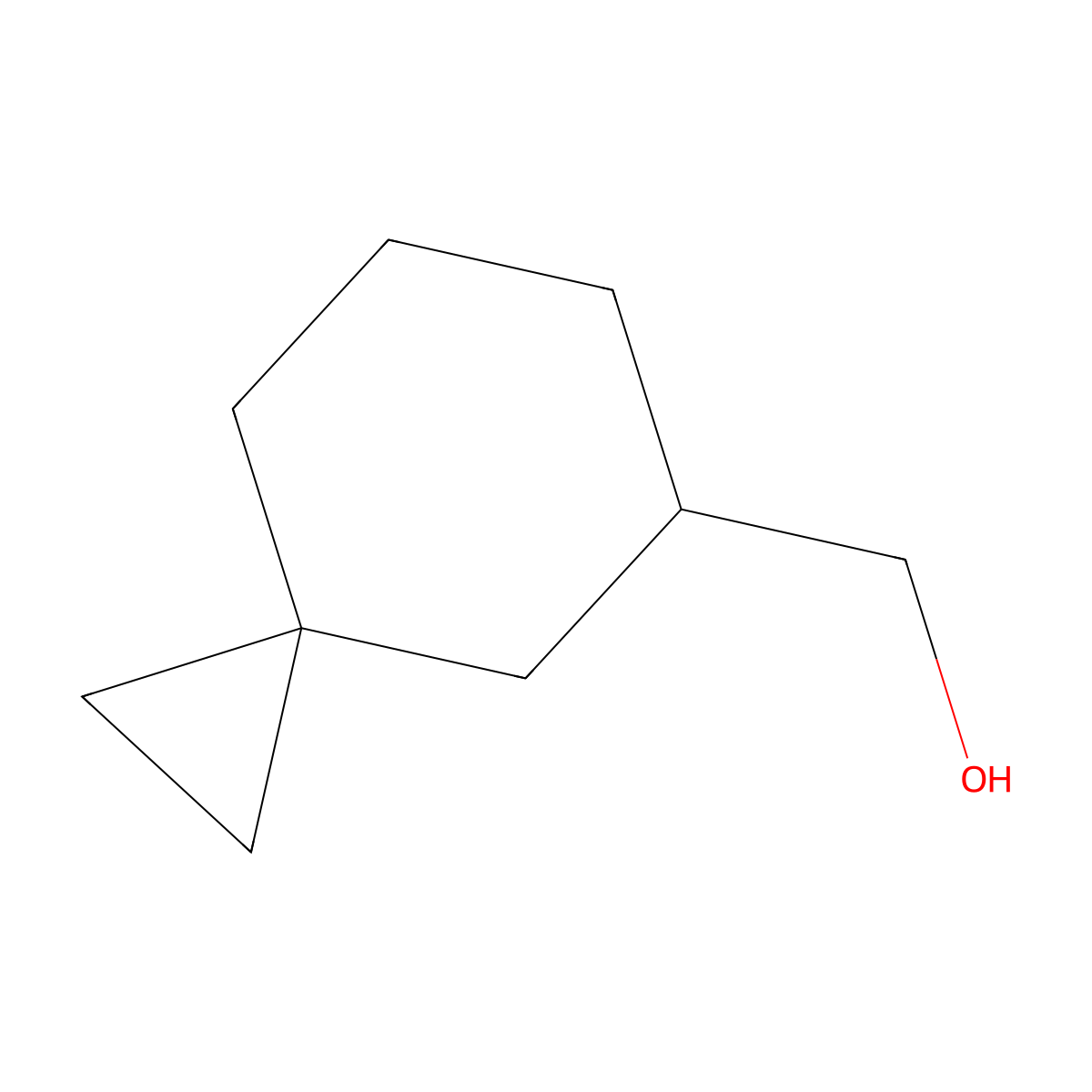 Spiro[2.5]octan-5-ylmethanol molecular structure, CAS 2002815-12-3