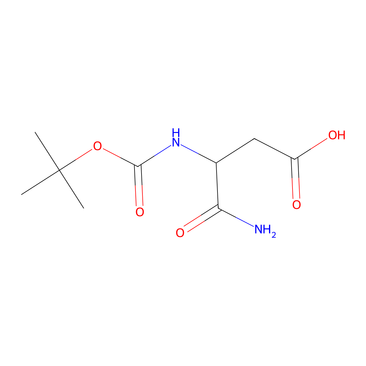 Boc-D-asp-NH2 molecular structure, CAS 200282-47-9
