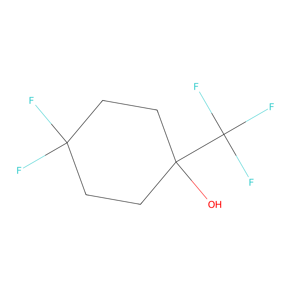 4,4-Difluoro-1-(trifluoromethyl)cyclohexan-1-ol molecular structure, CAS 2002872-37-7