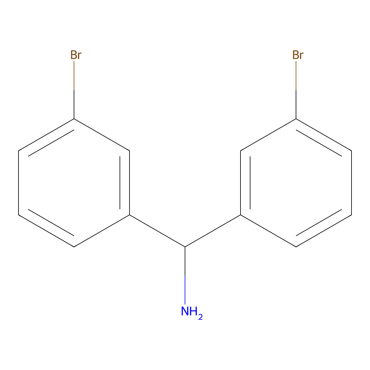 1,1-Bis(3-bromophenyl)methanamine molecular structure, CAS 2002892-83-1