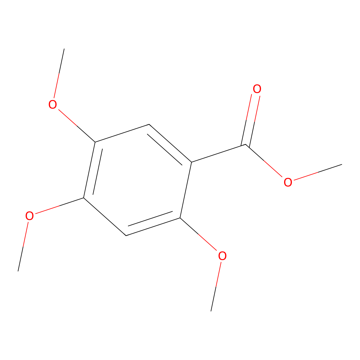 Methyl 2,4,5-trimethoxybenzoate molecular structure, CAS 20029-76-9