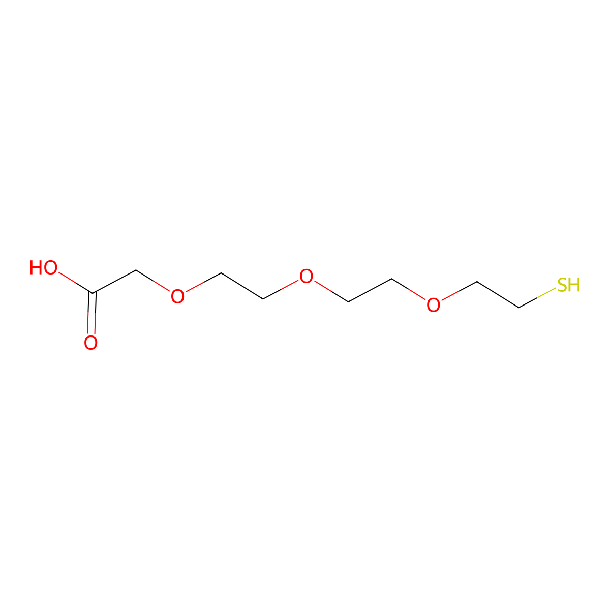 2-[2-[2-(2-Mercaptoethoxy)ethoxy]ethoxy]acetic Acid molecular structure, CAS 200291-35-6