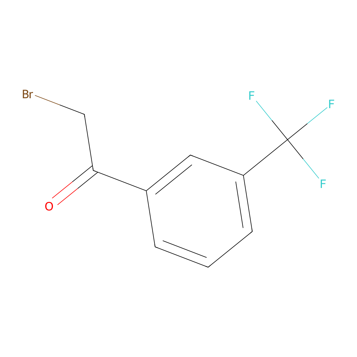 2-Bromo-1-[3-(trifluoromethyl)phenyl]ethan-1-one molecular structure, CAS 2003-10-3