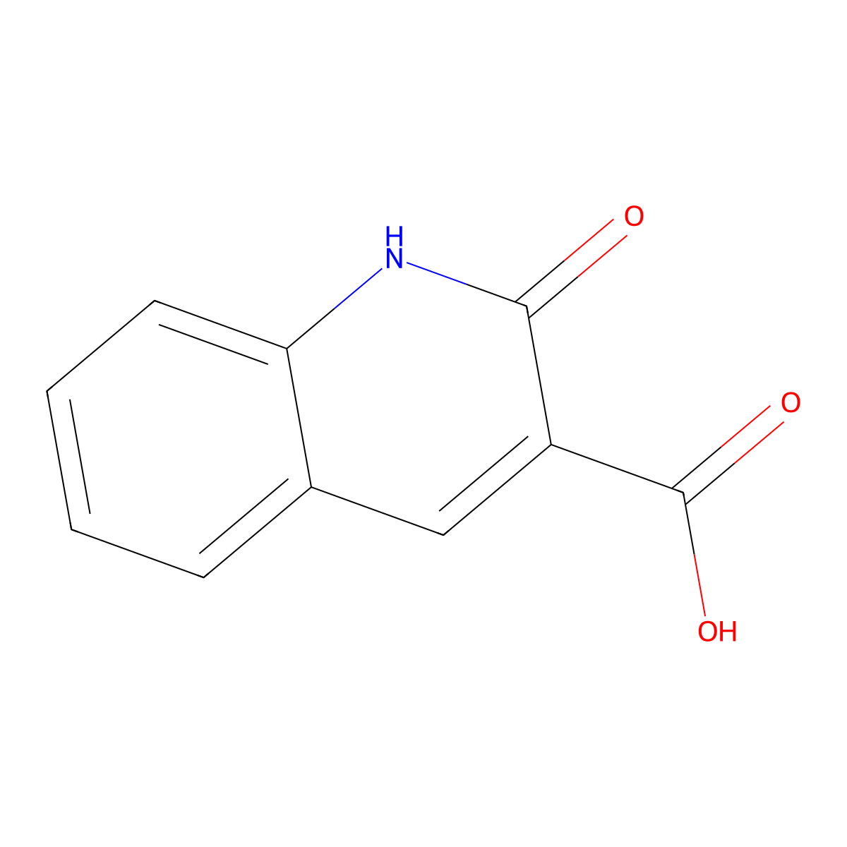 2-Quinolone-3-carboxylic acid molecular structure, CAS 2003-79-4